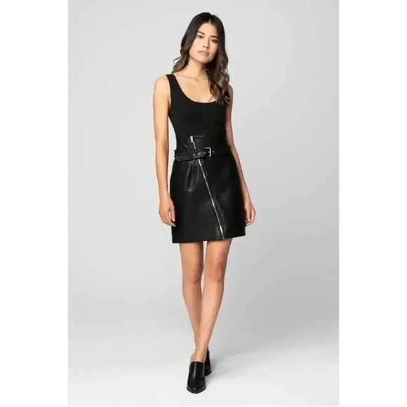 Blank NYC It Takes Two Vegan Leather High Rise Skirt Size 30 - Picture 1 of 9